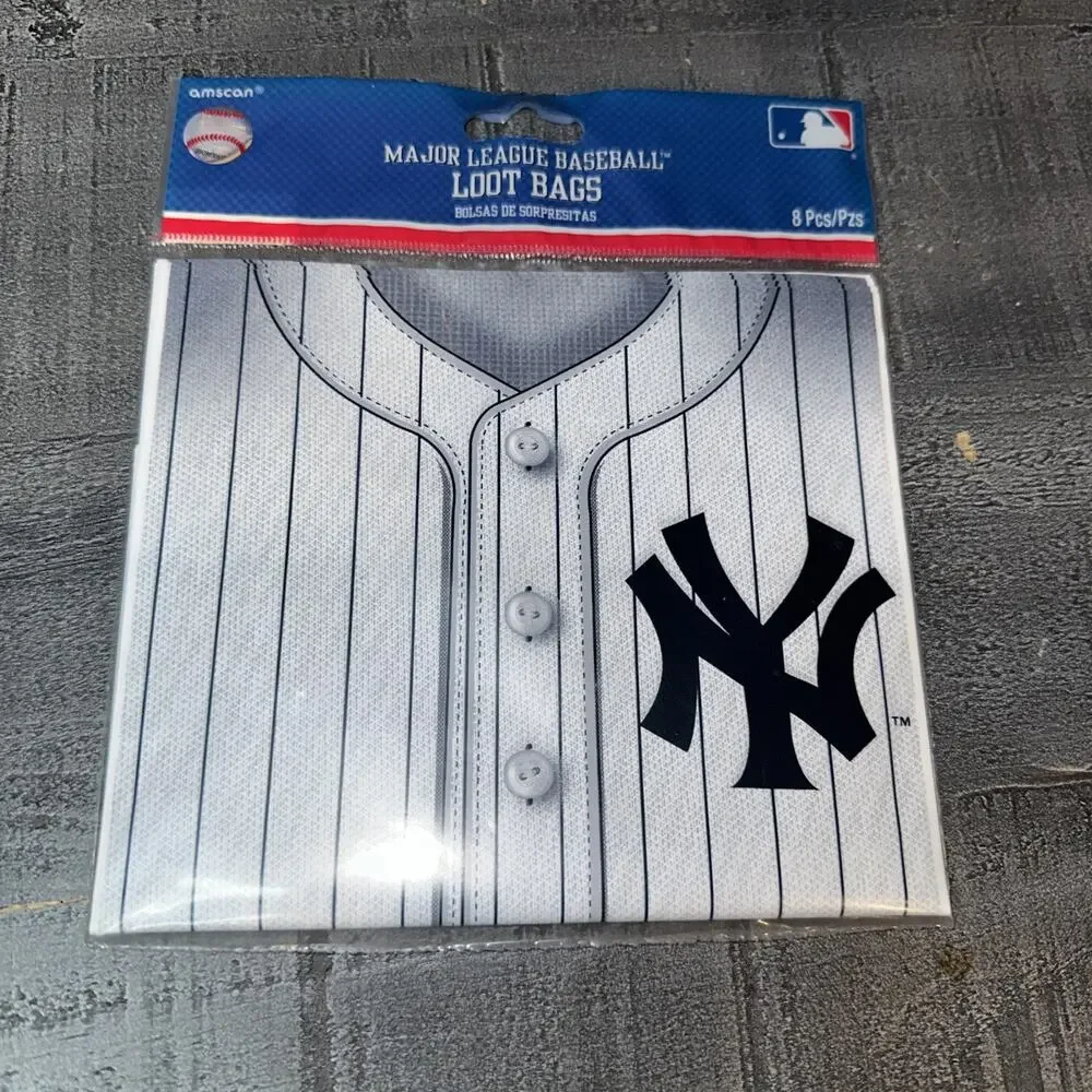 New York Yankees MLB Pro Baseball Sports Banquet Party Favor Sacks Loot Bags